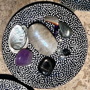 Midnight Blue 5” Stoneware Dish - Small Blue & White Plate for Dining & Decor